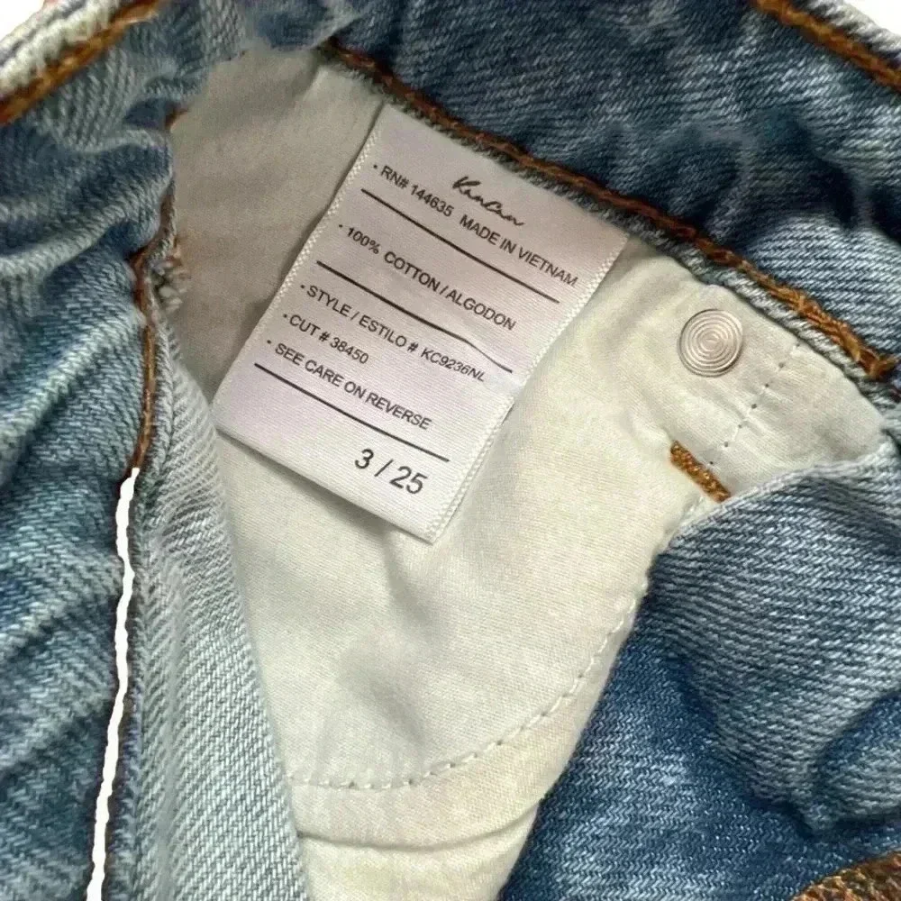 Kancan Estilo Denim Jean Shorts High Rise Light Wash Size 3/25